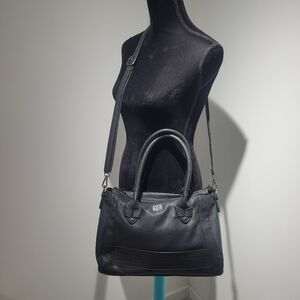 Lula Women's Faux Leather Handbag with Crossbody Strap Black Cruelty Free NWOT